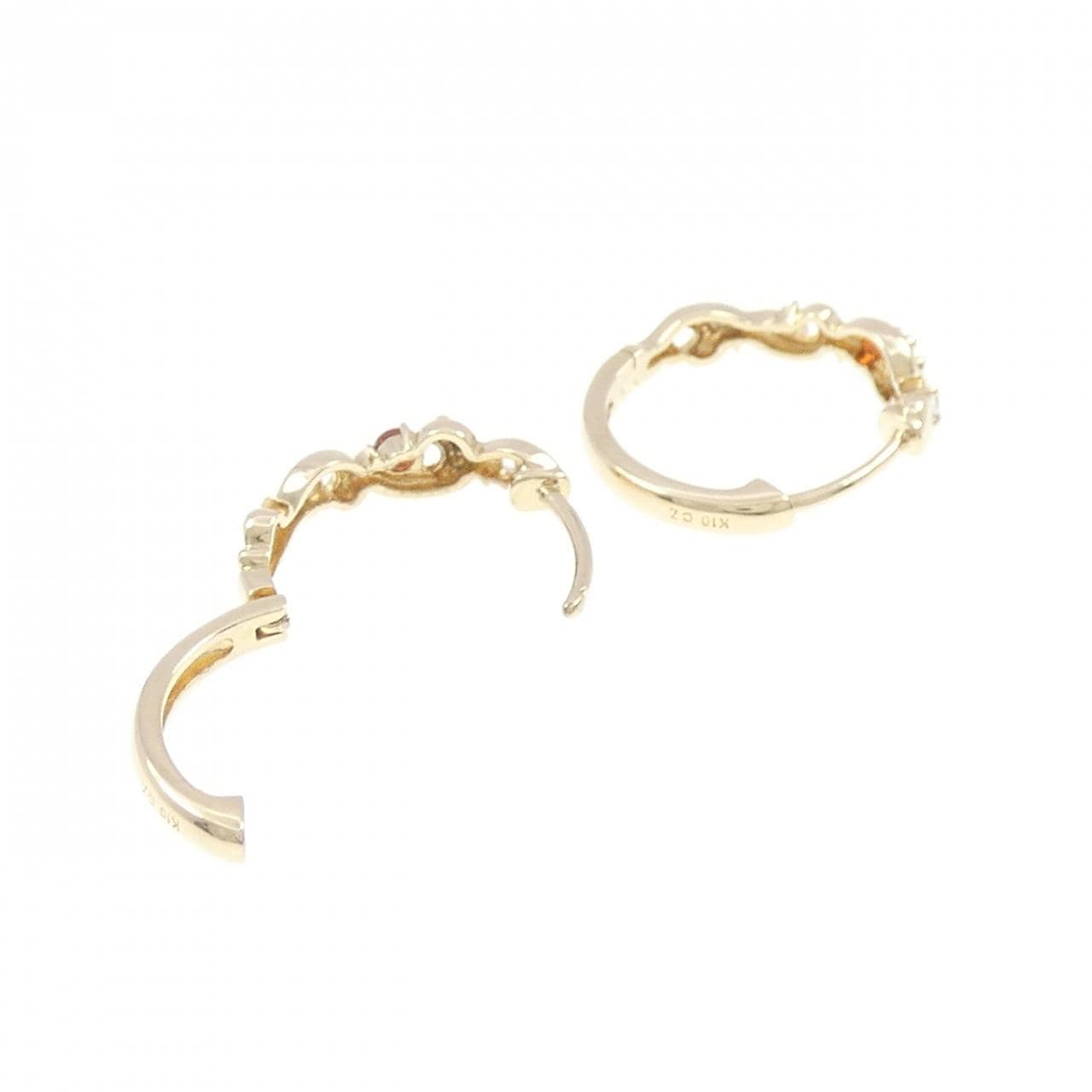 K10YG ガーネット ピアス