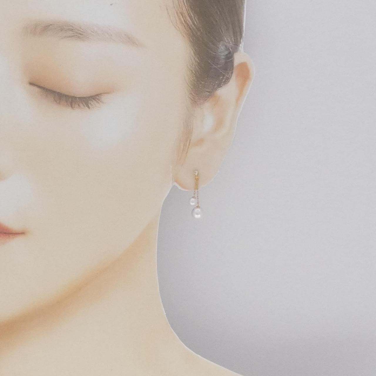 [BRAND NEW] K18YG Akoya pearl earrings