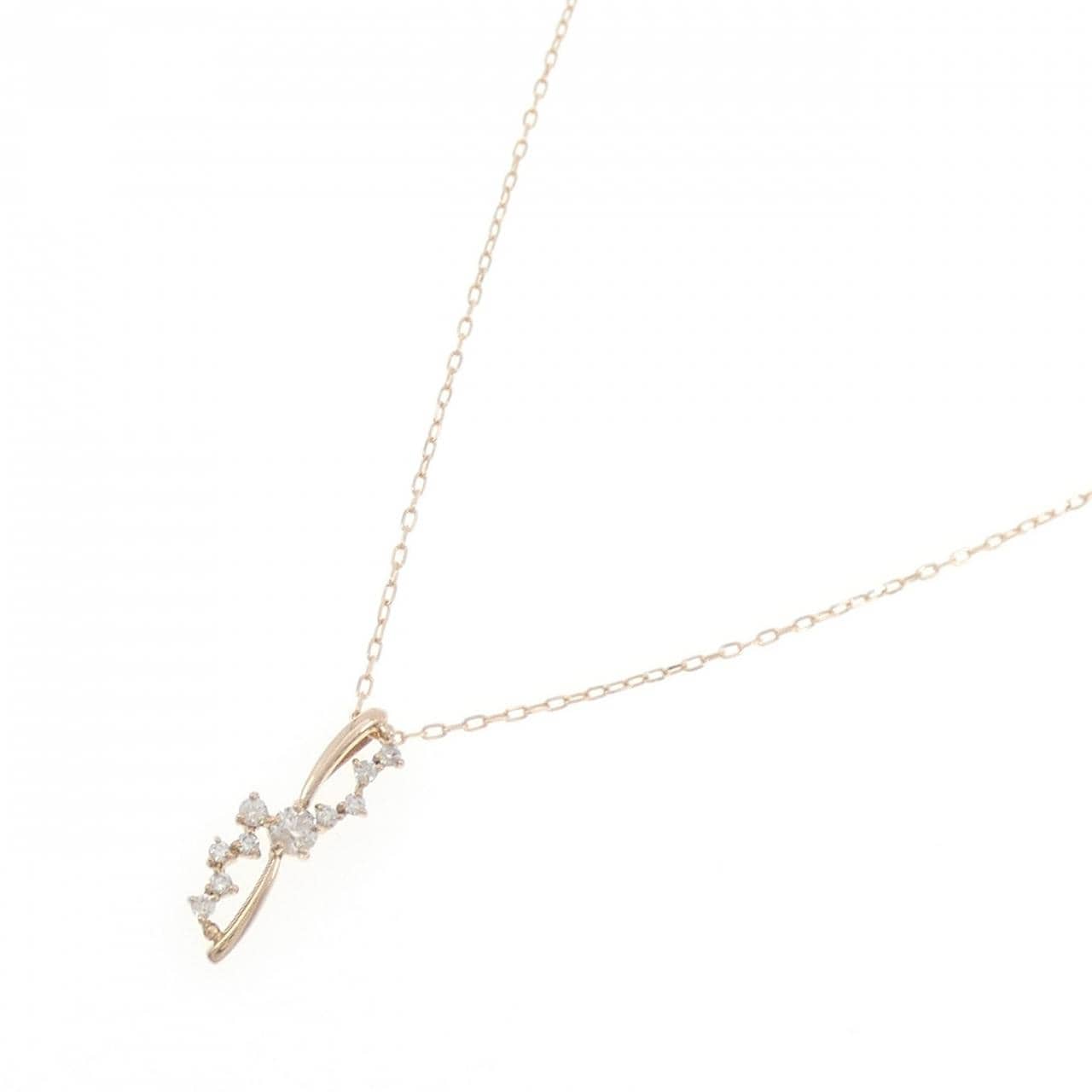K18PG ダイヤモンド ネックレス 0.20CT