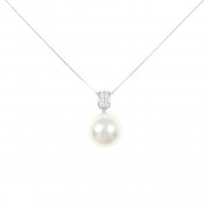 K18WG 白蝶パール ネックレス