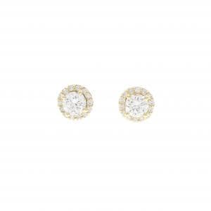 【リメイク】K18YG/ST ダイヤモンド ピアス 0.308CT 0.310CT G VS1-2 VG
