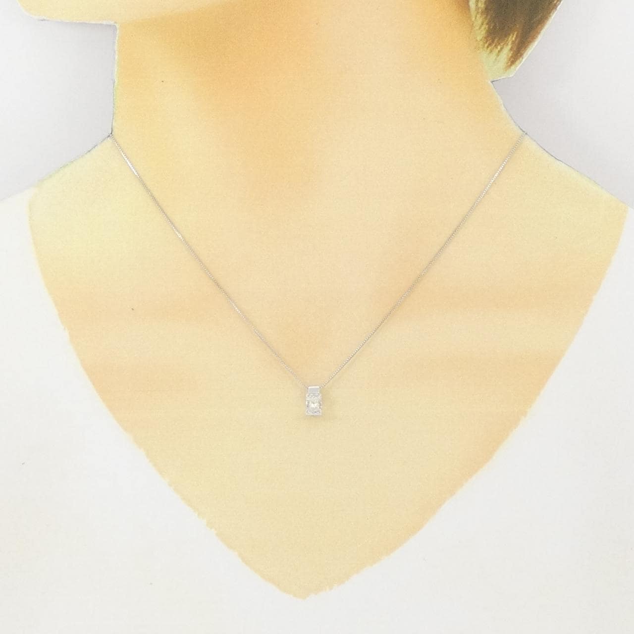 K18WG ダイヤモンド ネックレス 0.18CT