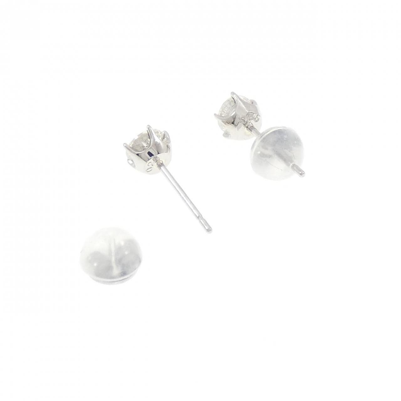 PT900 ソリティア ダイヤモンド ピアス 0.50CT