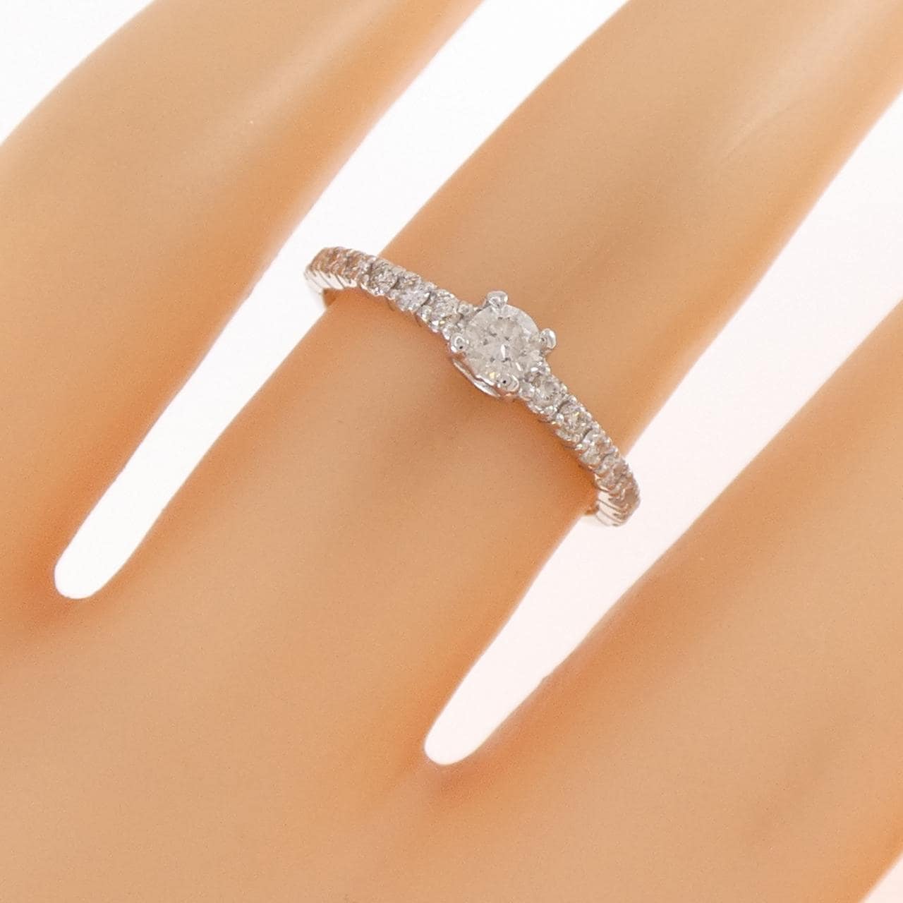 K18WG ダイヤモンド リング 0.30CT