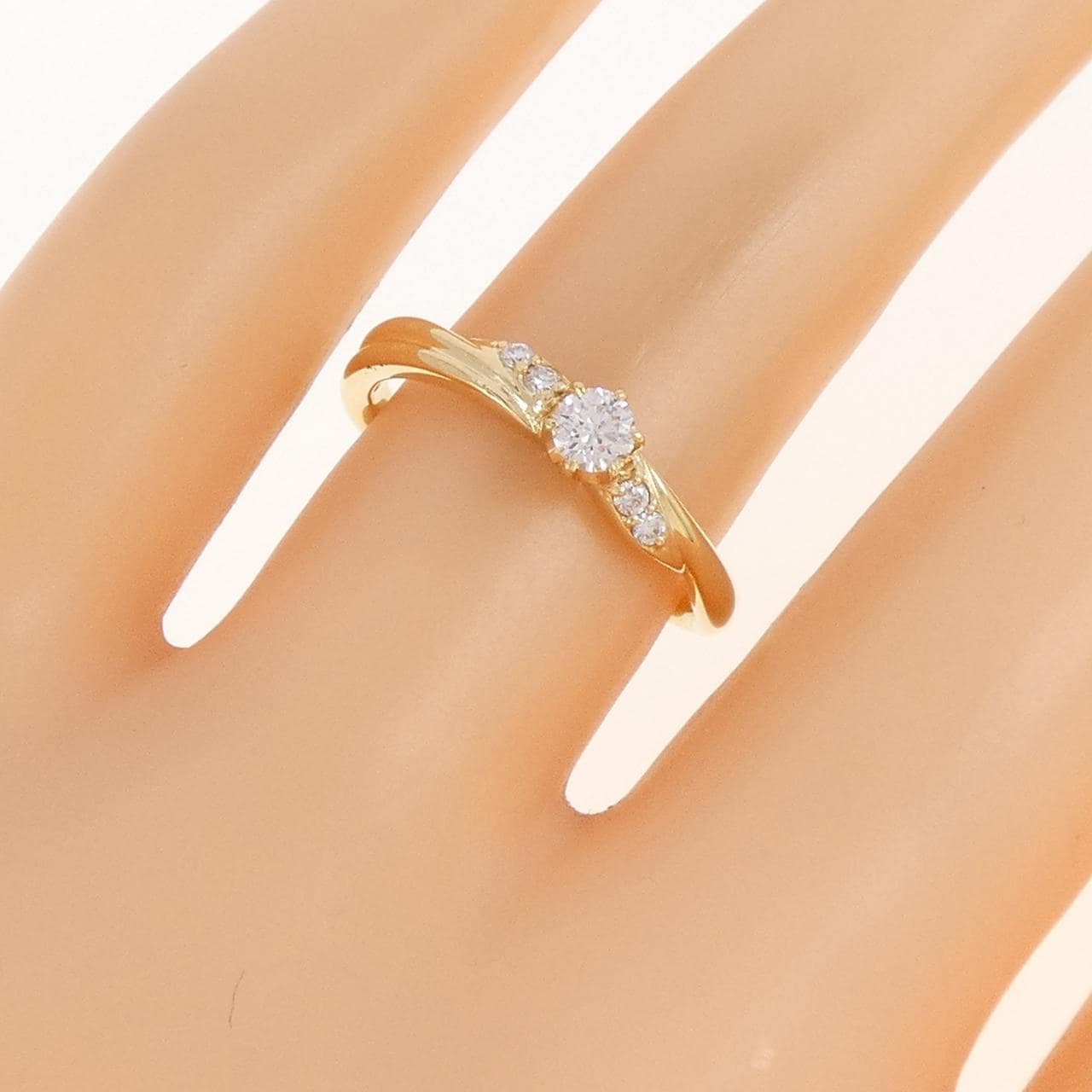 K18YG ダイヤモンド リング 0.18CT
