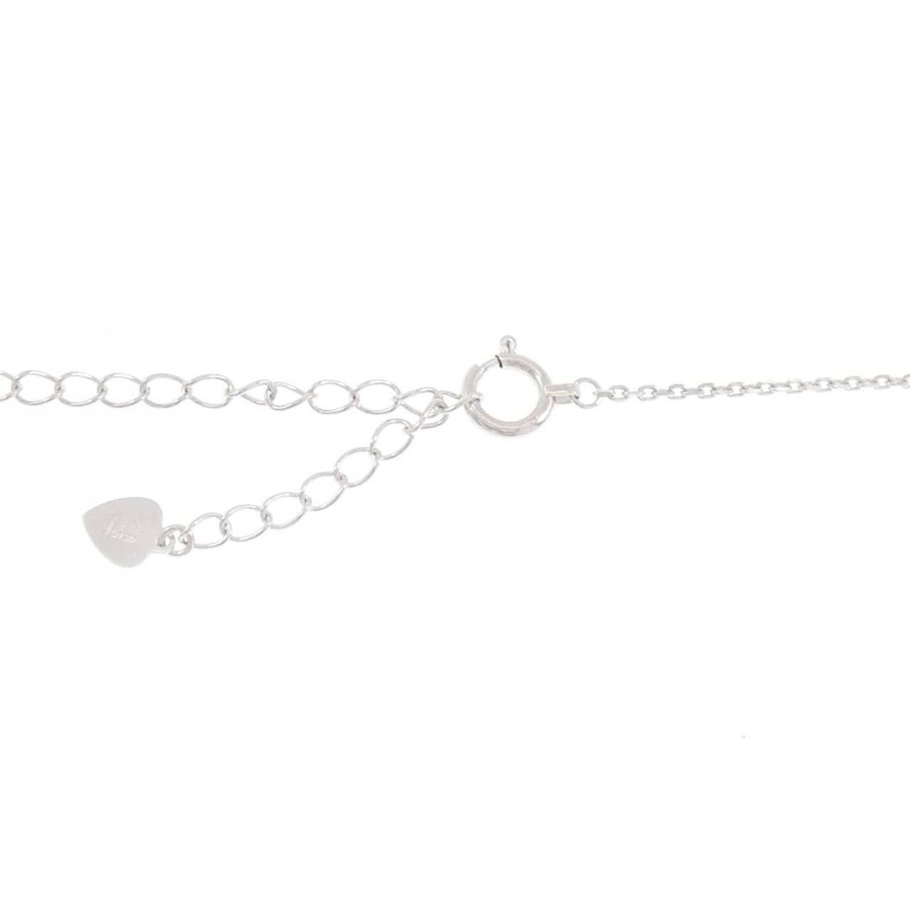 K18WG ホースシュー ダイヤモンド ネックレス 0.09CT