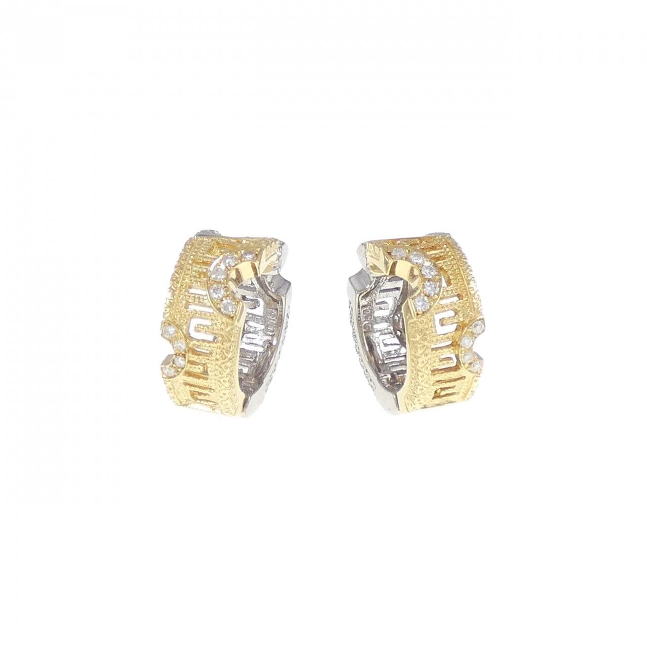 K18YG/K18WG钻石耳夹0.30CT