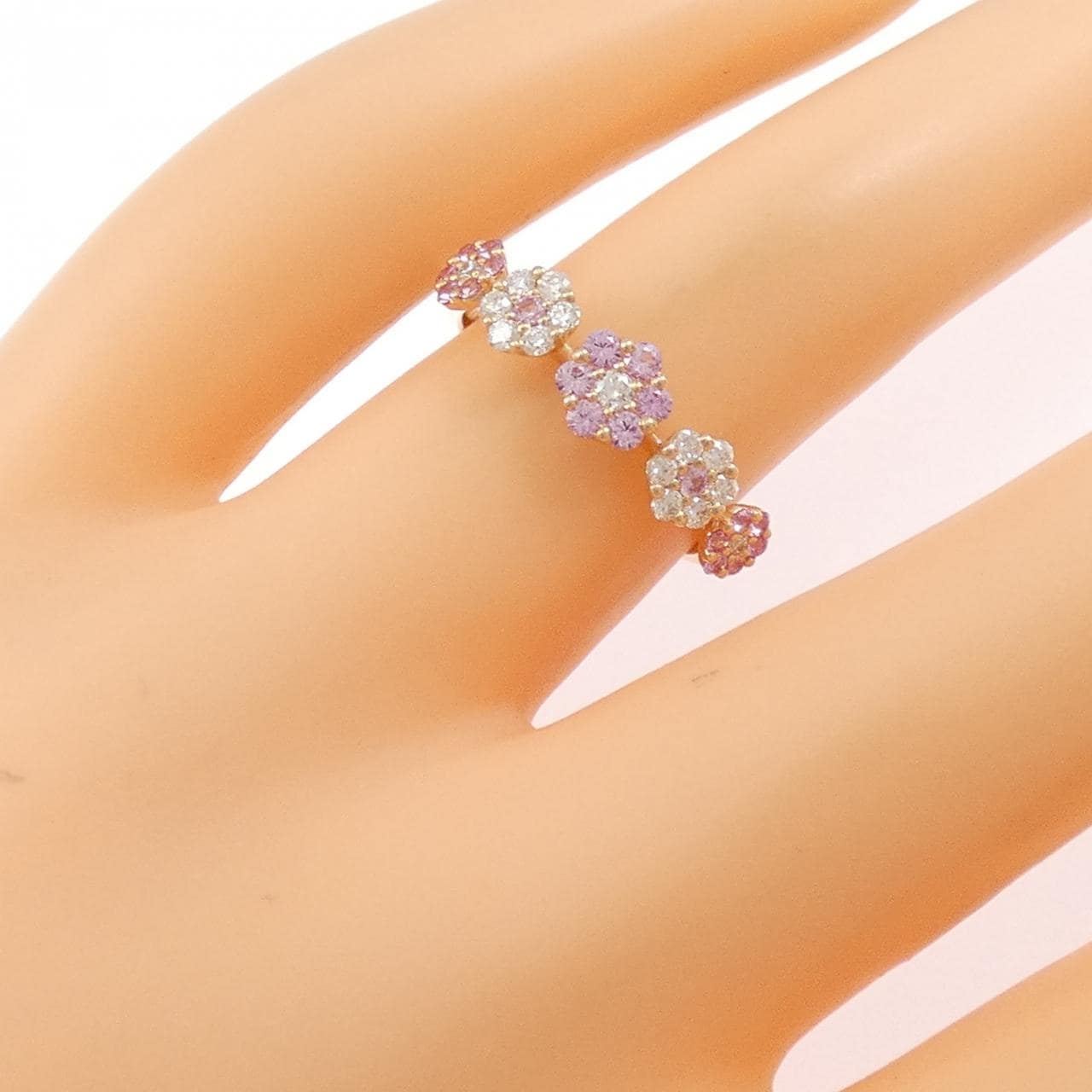 ポンテヴェキオ フラワー サファイヤ リング 0.28CT