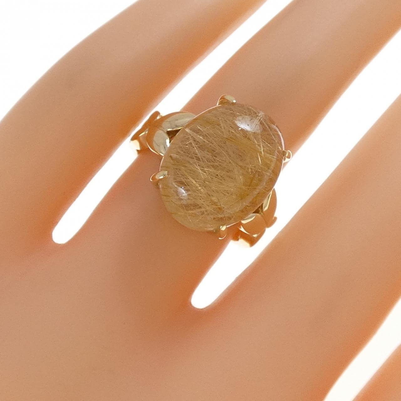 K18YG Quartz Ring