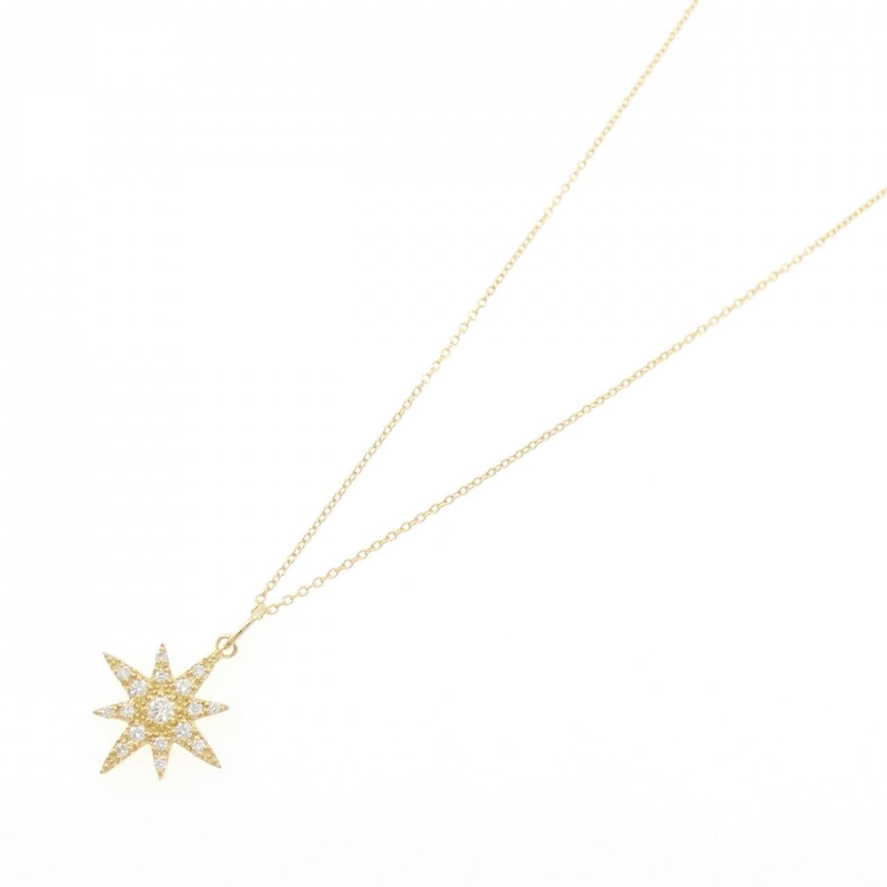 K18YG スター ダイヤモンド ネックレス 0.19CT