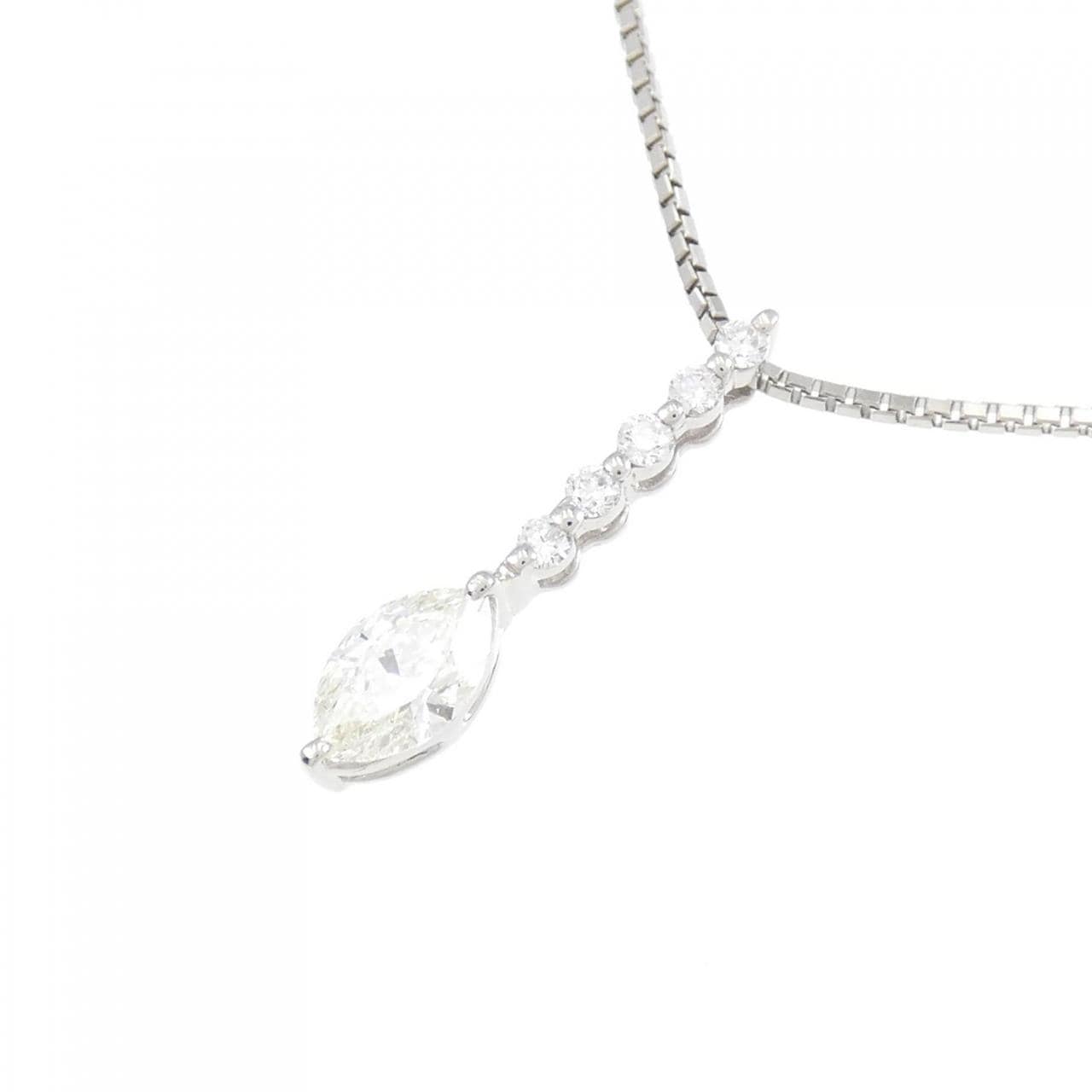 PT Diamond Necklace 0.516CT K VS1 Marquise Cut