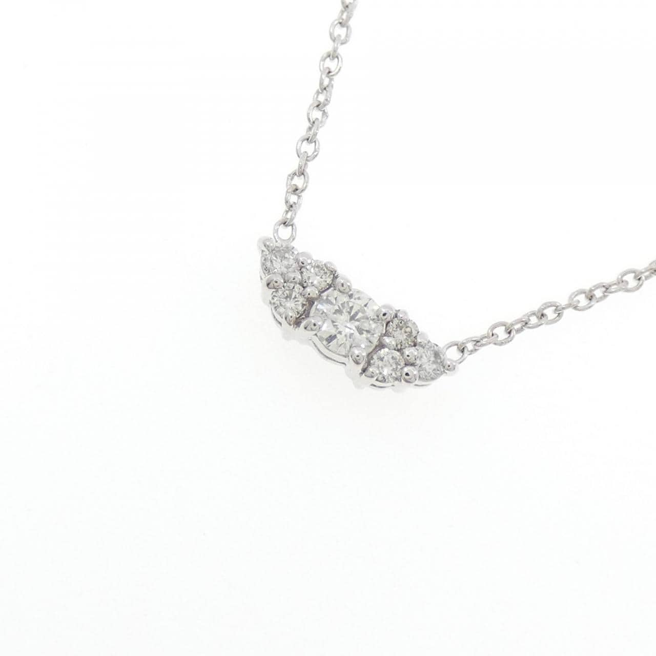 K18WG ダイヤモンド ネックレス 0.16CT