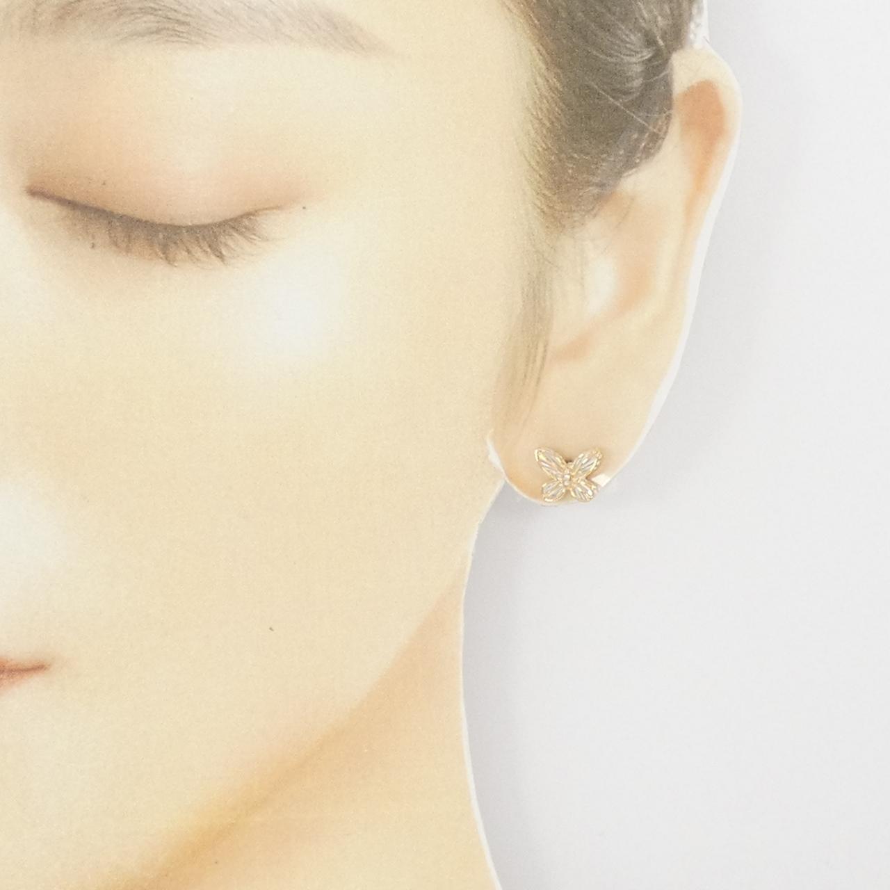 [BRAND NEW] K18YG butterfly Diamond earrings 0.02CT