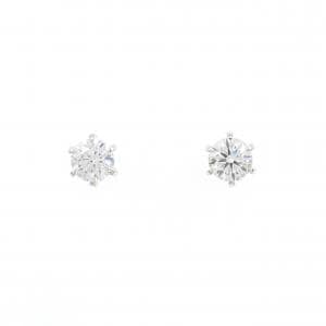 【リメイク】PT900/ST ダイヤモンド ピアス 0.422CT 0.426CT E-F VS1-2 EXT H&C