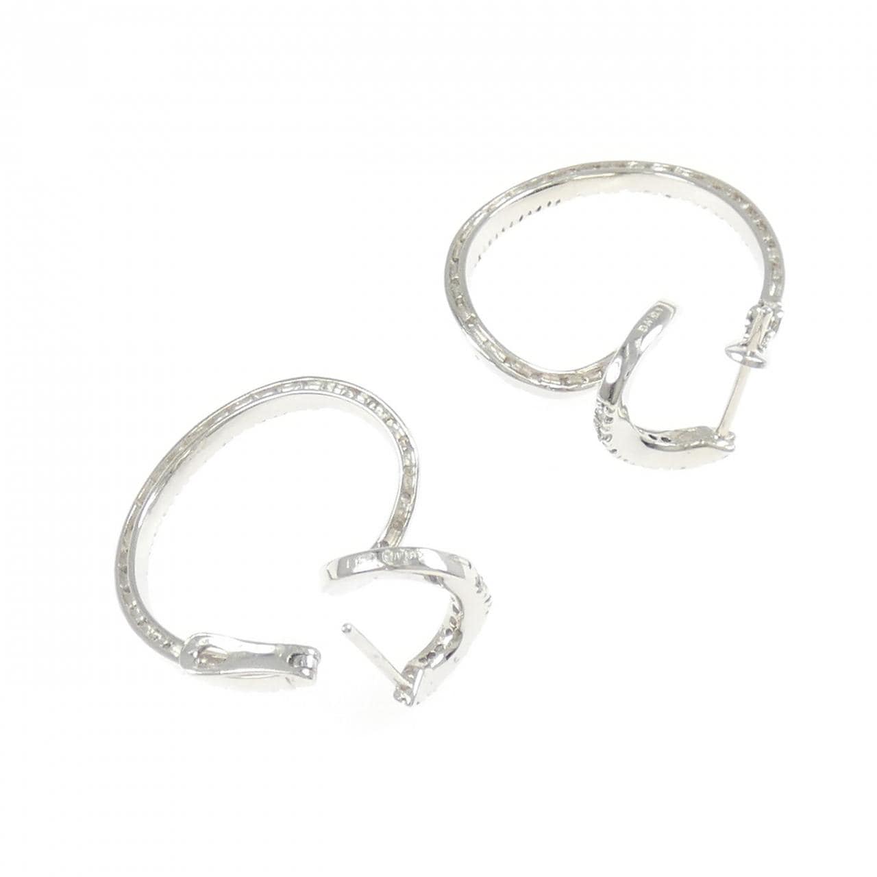 K18WG ダイヤモンド ピアス 0.99CT