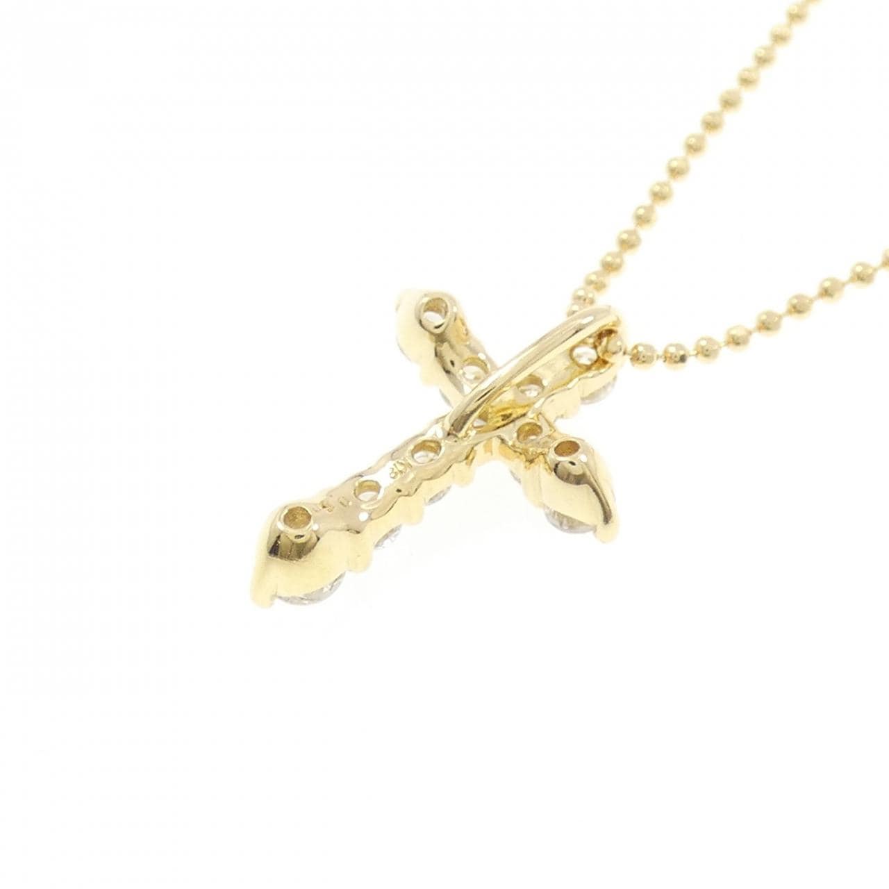 K18YG クロス ダイヤモンド ネックレス 0.50CT