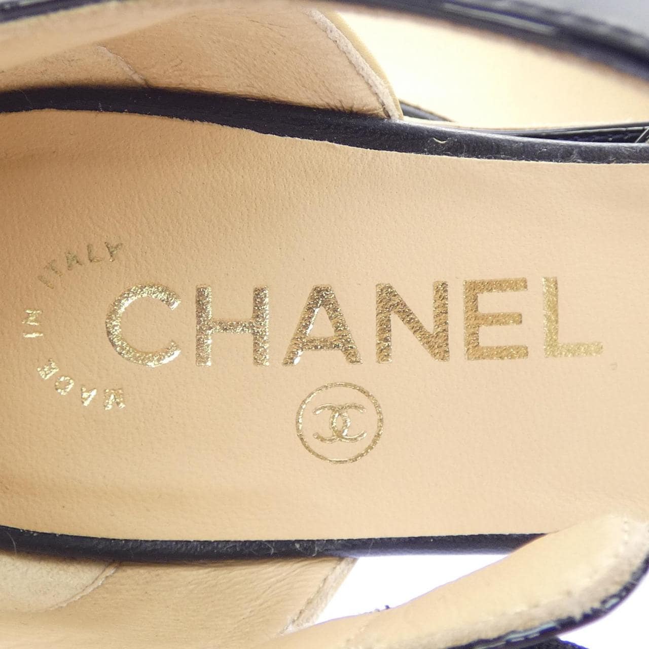 シャネル CHANEL オープンシューズ　ターンロック G39139Y55884 フラットシューズ