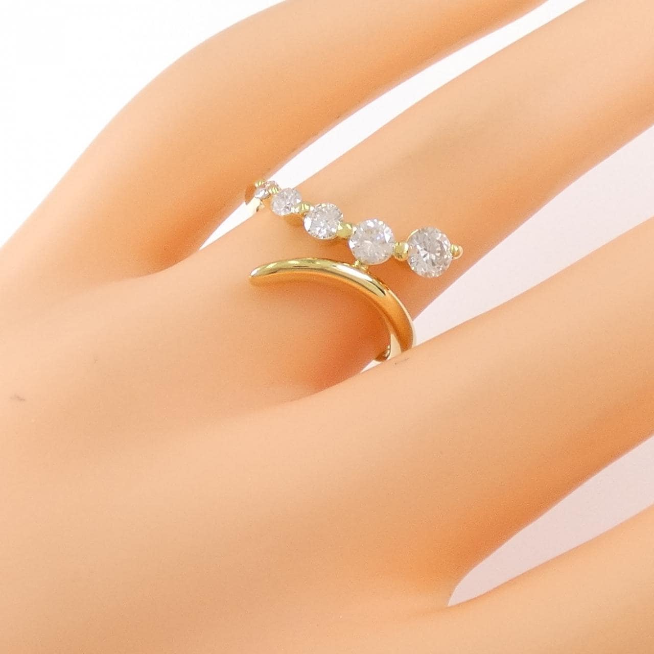 K18YG ダイヤモンド リング 0.70CT