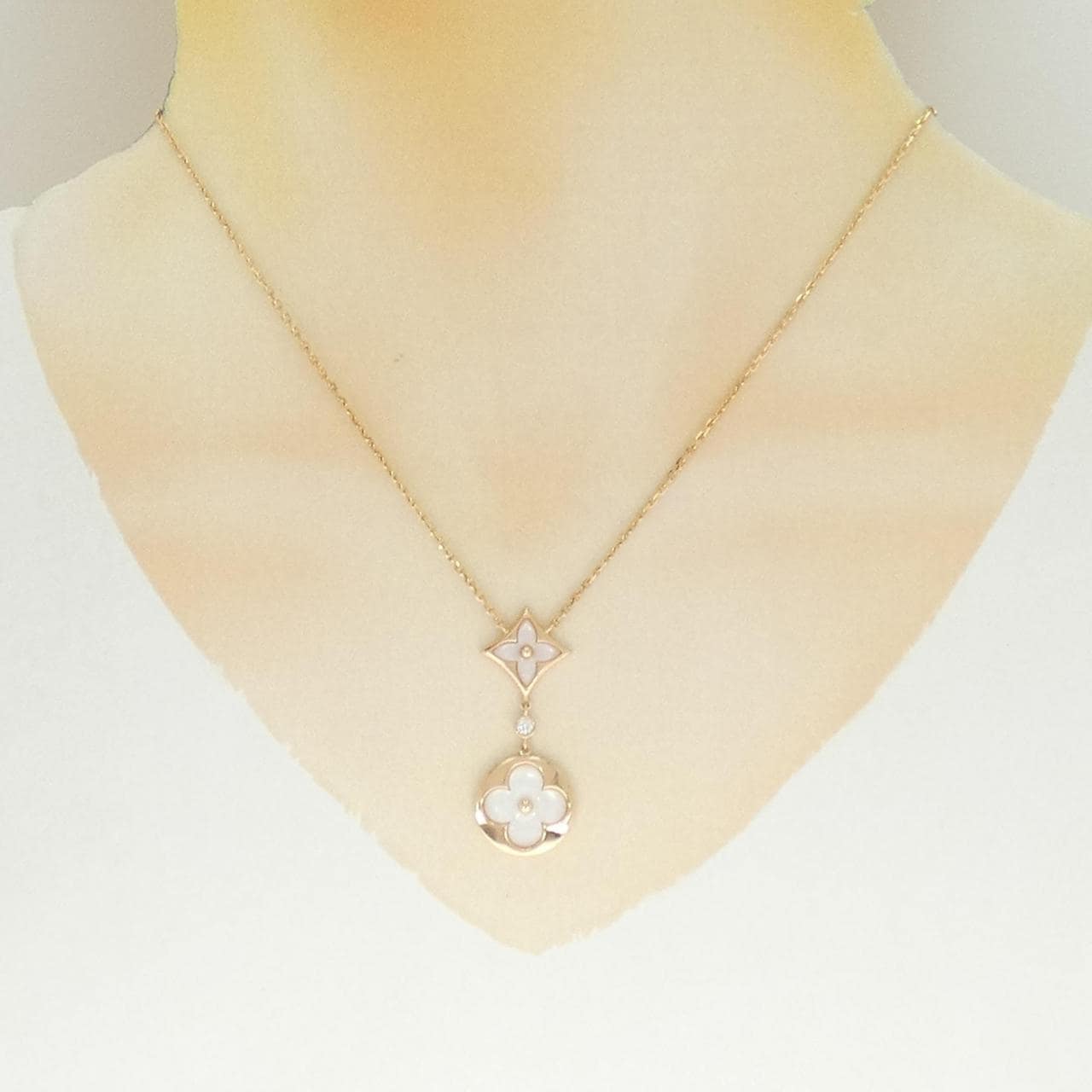 ルイヴィトン コリエ ドゥーブル カラーブロッサム ネックレス