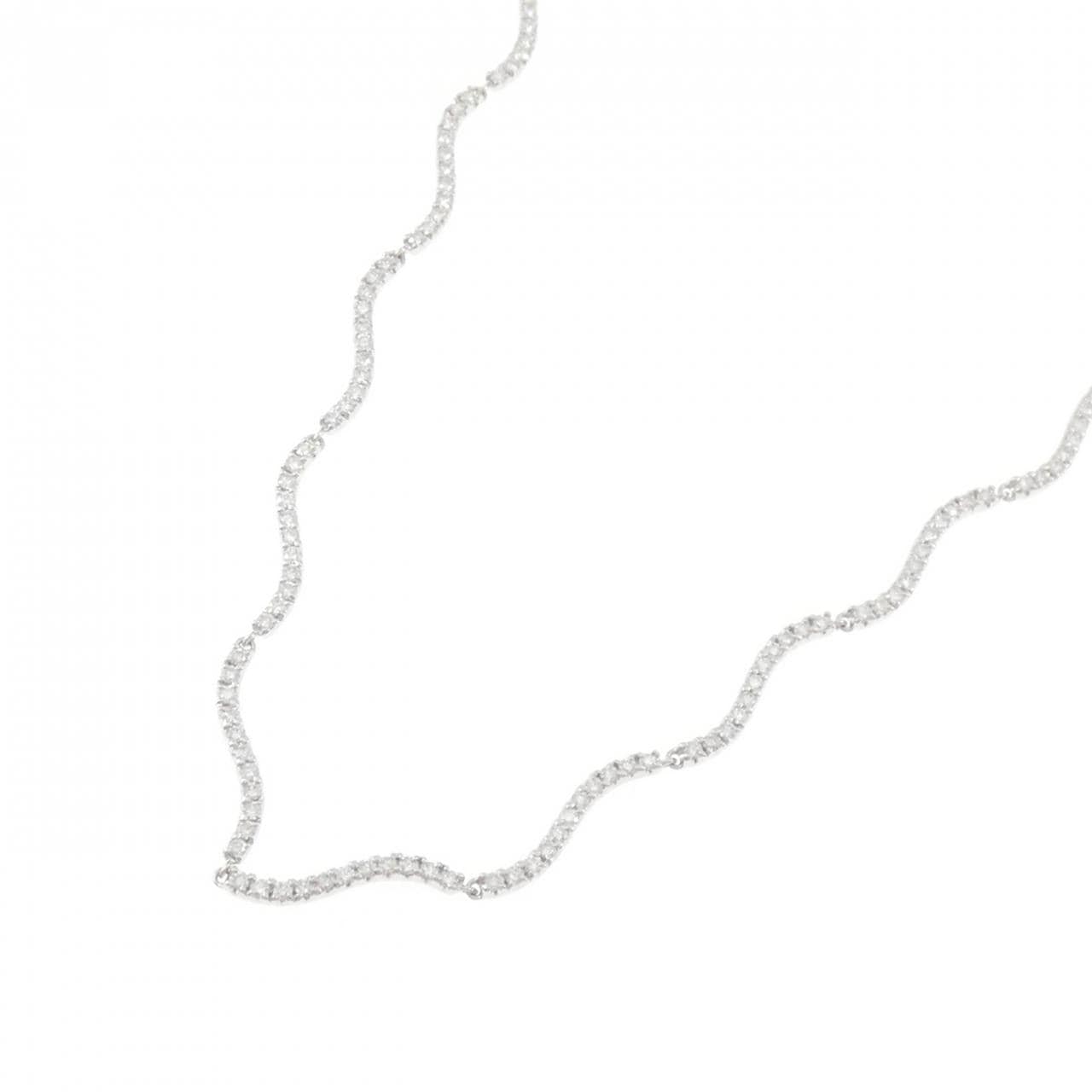K18WG ダイヤモンド ネックレス 3.50CT
