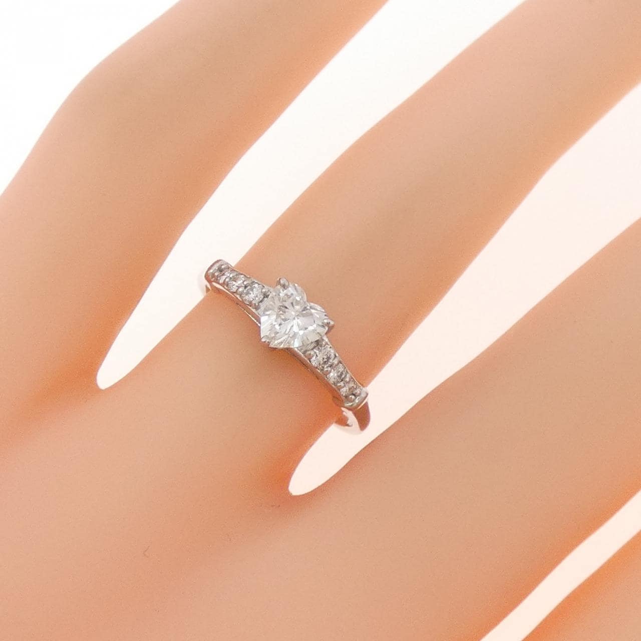 PT900 ハート ダイヤモンド リング 0.40CT
