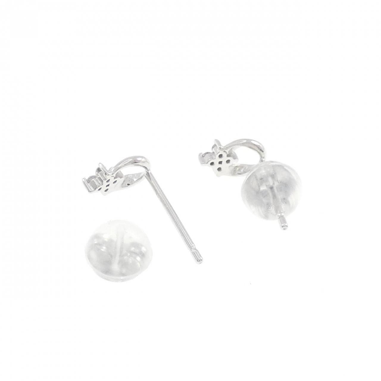 K14WG ダイヤモンド ピアス 0.04CT