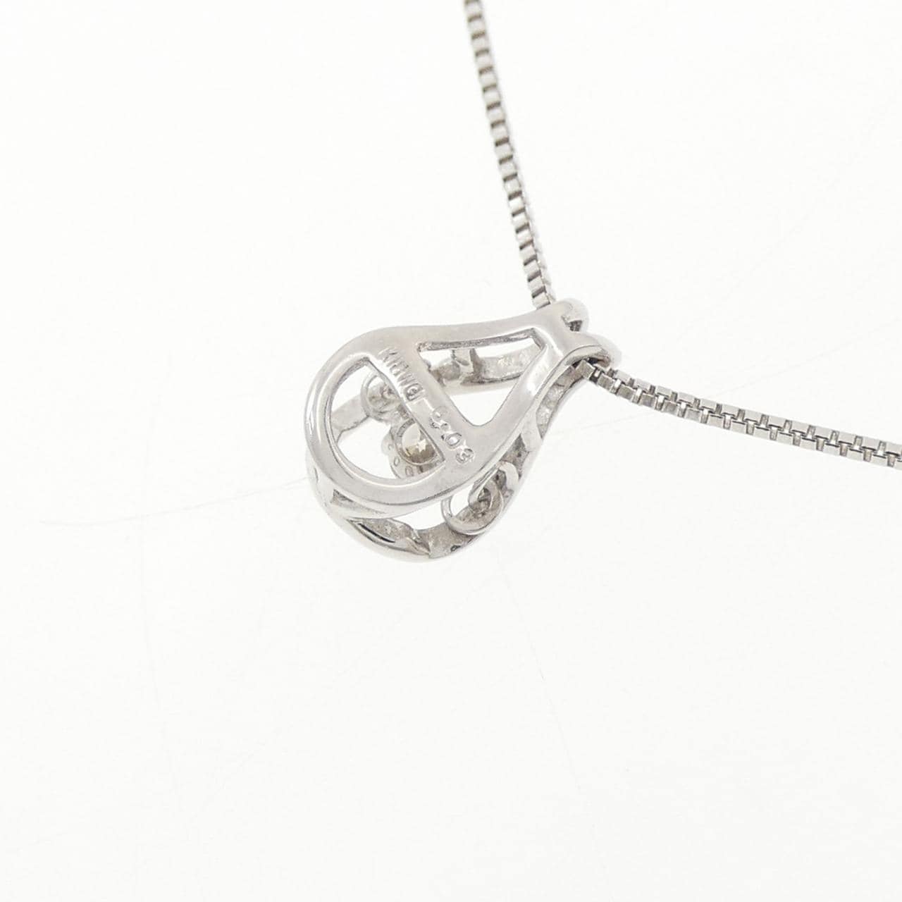 K18WG ダイヤモンド ネックレス 0.03CT
