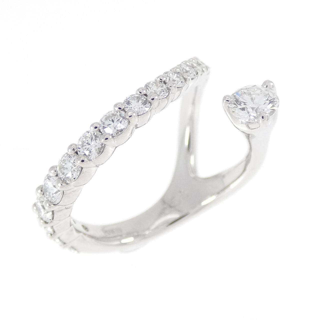 PT900 ダイヤモンド ピンキーリング 0.58CT