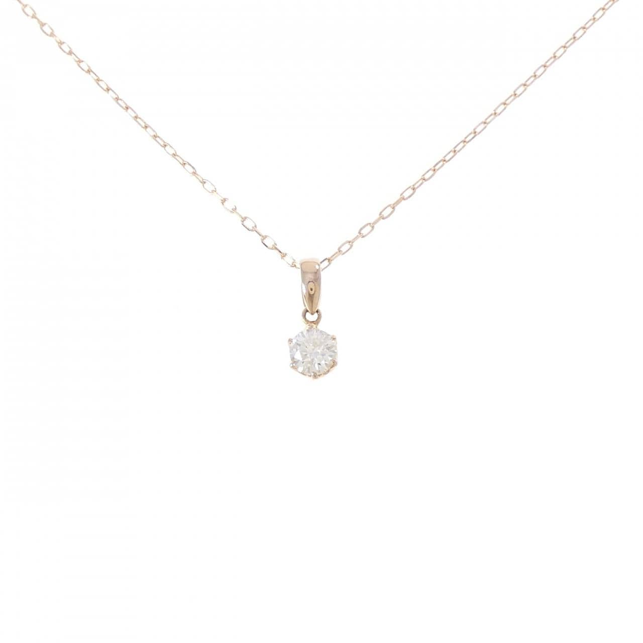 K18PG ソリティア ダイヤモンド ネックレス 0.308CT