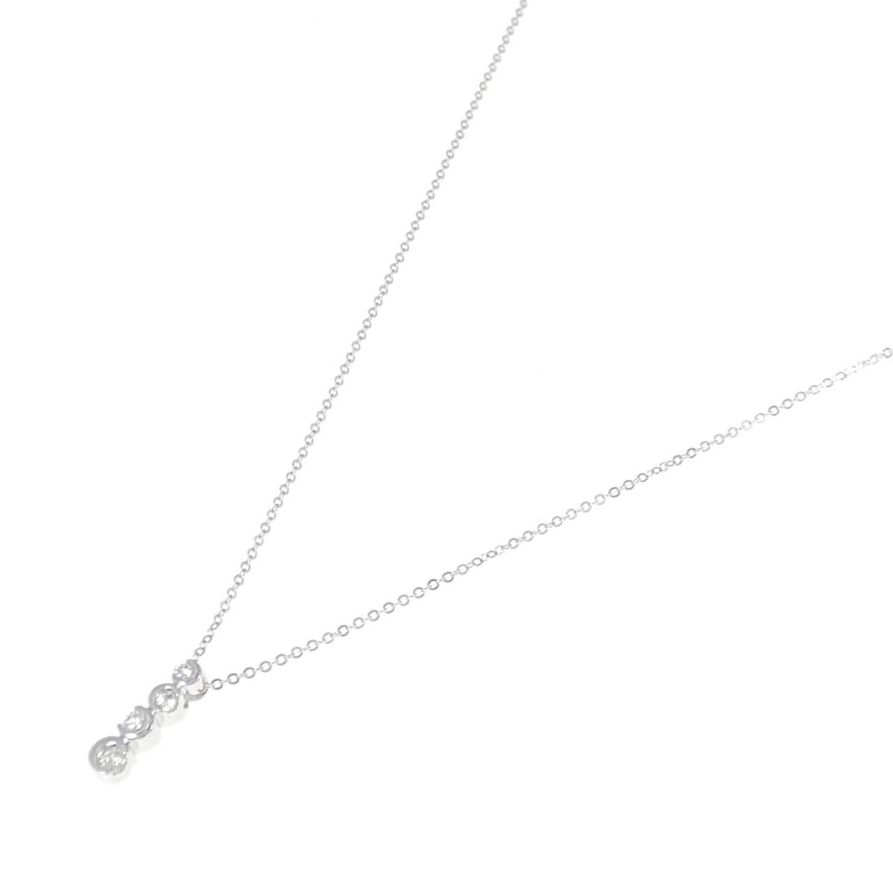 K18WG ダイヤモンド ネックレス 0.16CT