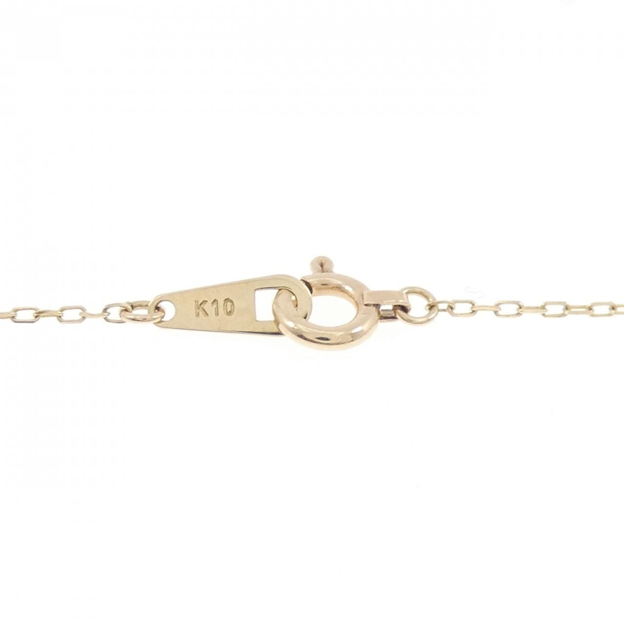 K10YG ムーン ダイヤモンド ネックレス 0.01CT