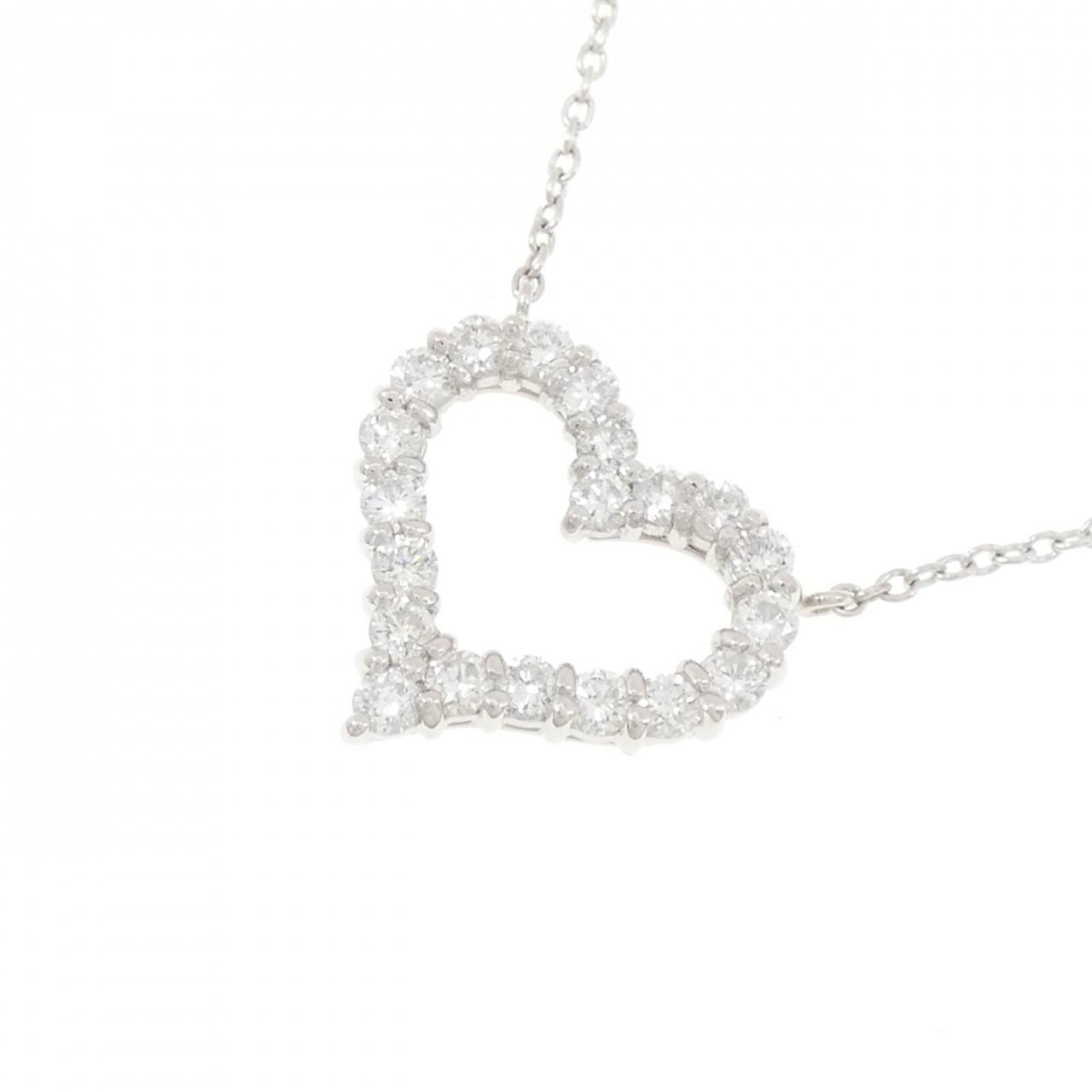 PT900/PT850 ハート ダイヤモンド ネックレス 1.00CT