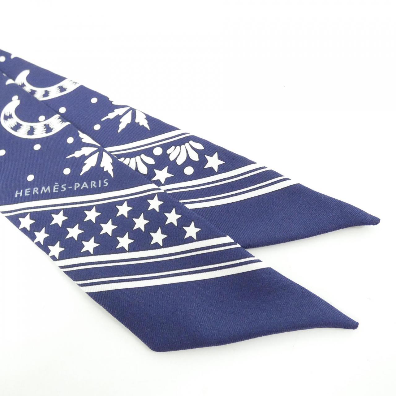 エルメス LES LEOPARDS BANDANA ツイリー 063350S スカーフ