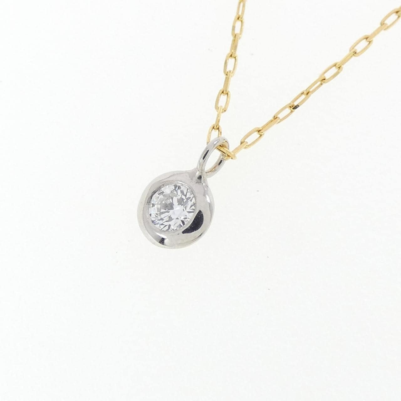 PT900/K18YG ダイヤモンド ネックレス 0.05CT