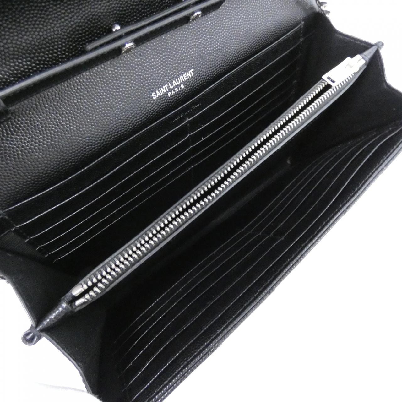 サンローラン 377828 BOW02 チェーンウォレット
