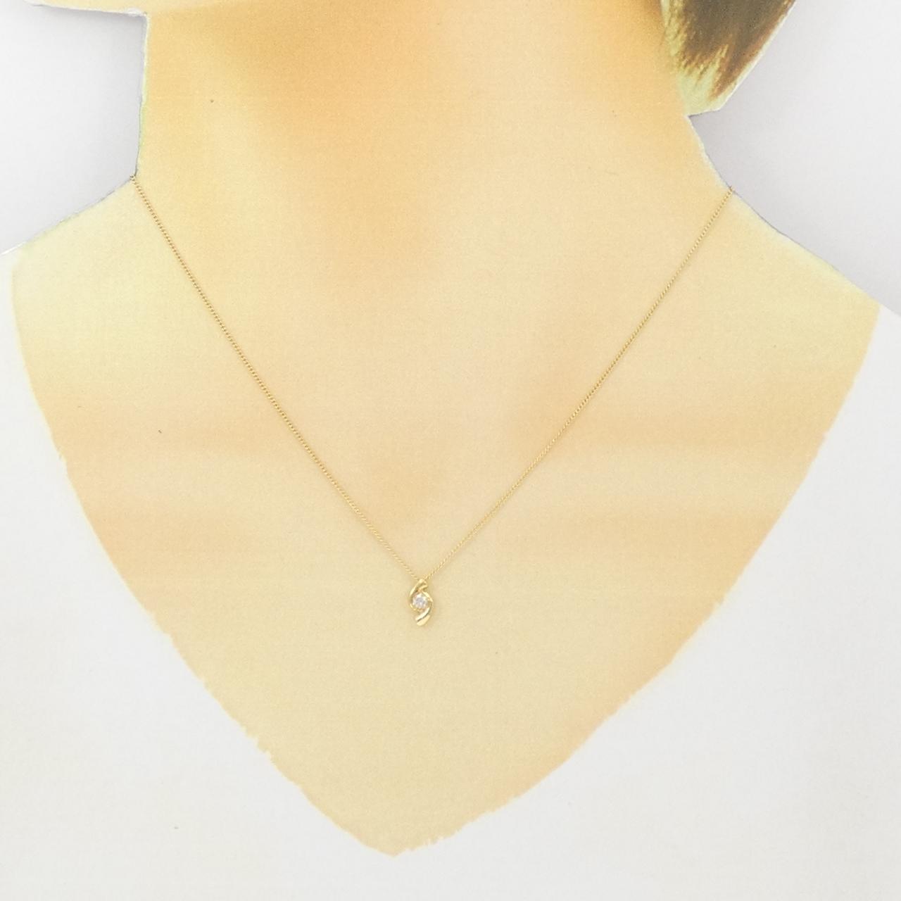 K18YG ダイヤモンド ネックレス 0.09CT