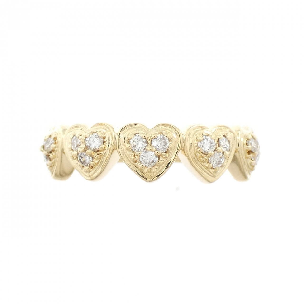 K18YG ハート ダイヤモンド リング 0.23CT
