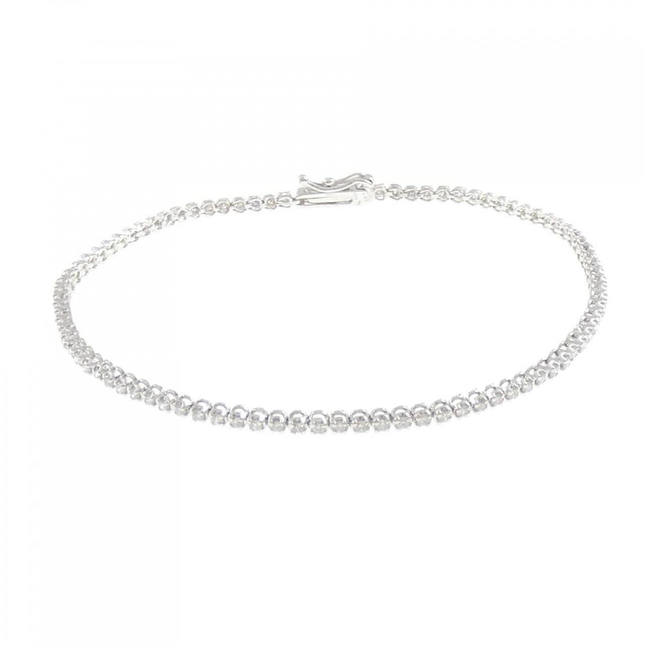 K18WG ダイヤモンド ブレスレット 1.00CT