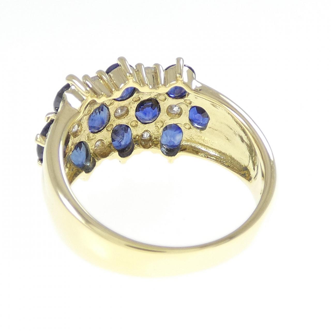 K18YG サファイヤ リング 2.79CT