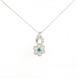 PT900/PT850 フラワー ダイヤモンド ネックレス 0.50CT