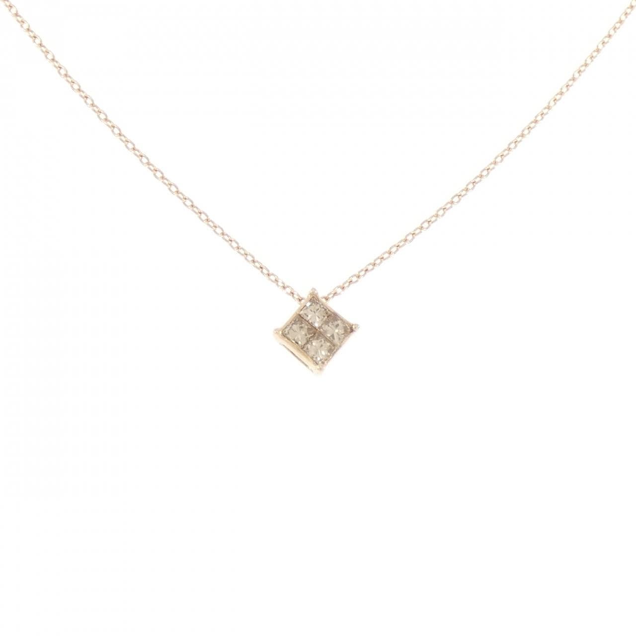 K18PG ダイヤモンド ネックレス 0.18CT