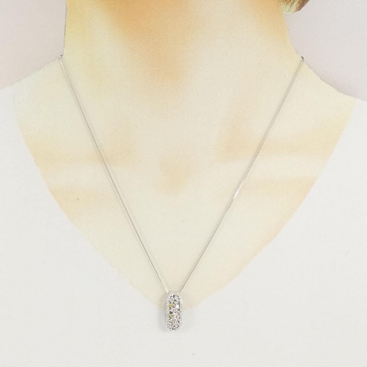 K18WG ダイヤモンド ネックレス 0.50CT