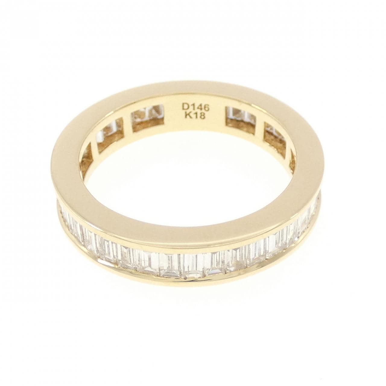 K18YG フルエタニティ ダイヤモンド リング 1.46CT