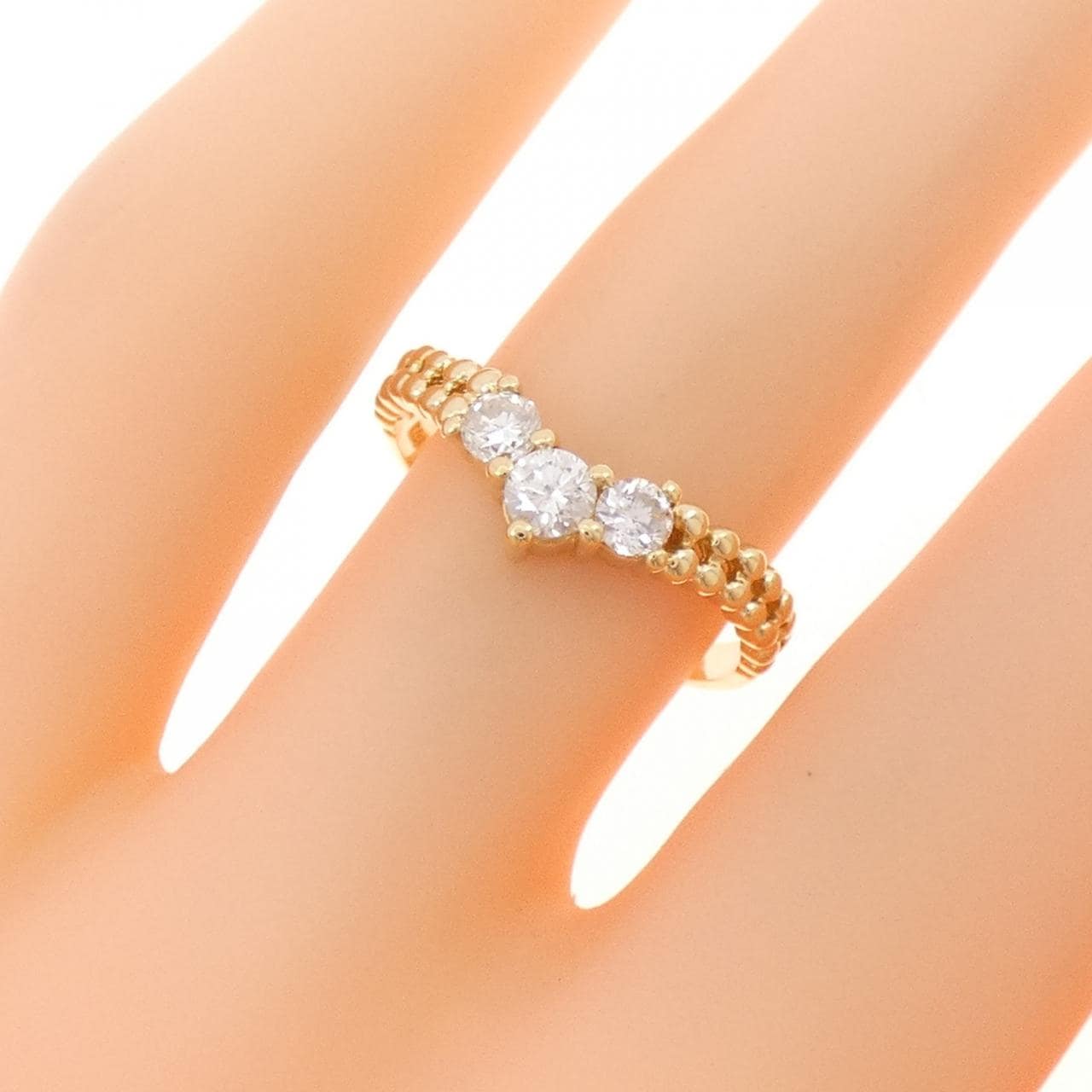 K18YG ダイヤモンド リング 0.34CT