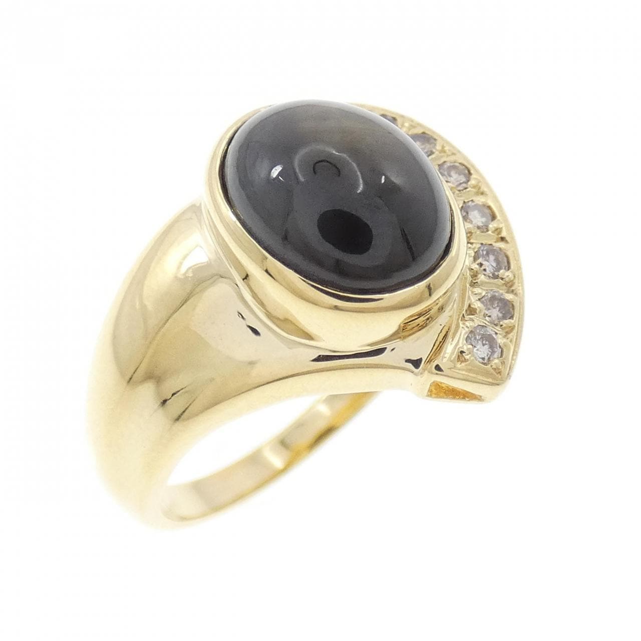 K18YG スターサファイヤ リング 3.60CT