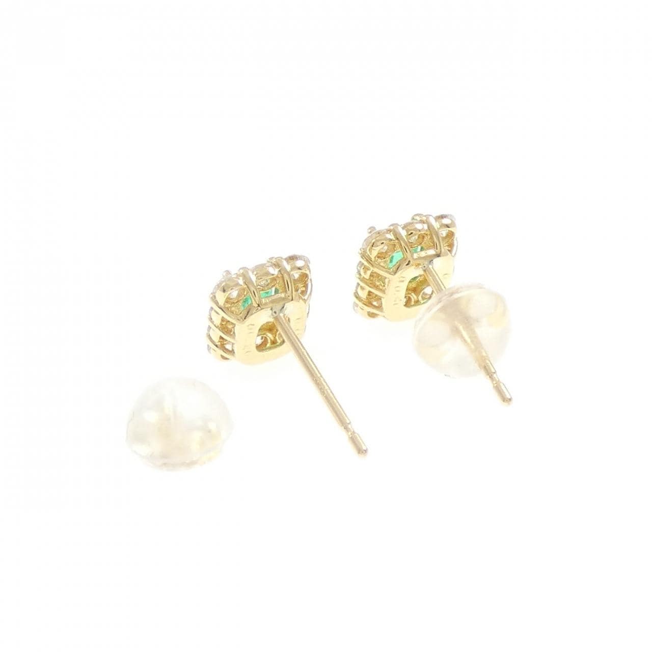 K18YG エメラルド ピアス 0.32CT