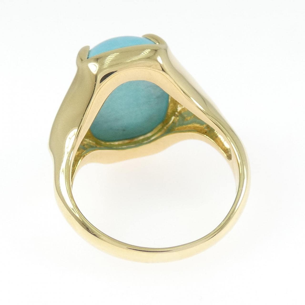 K18YG ターコイズ リング 9.12CT