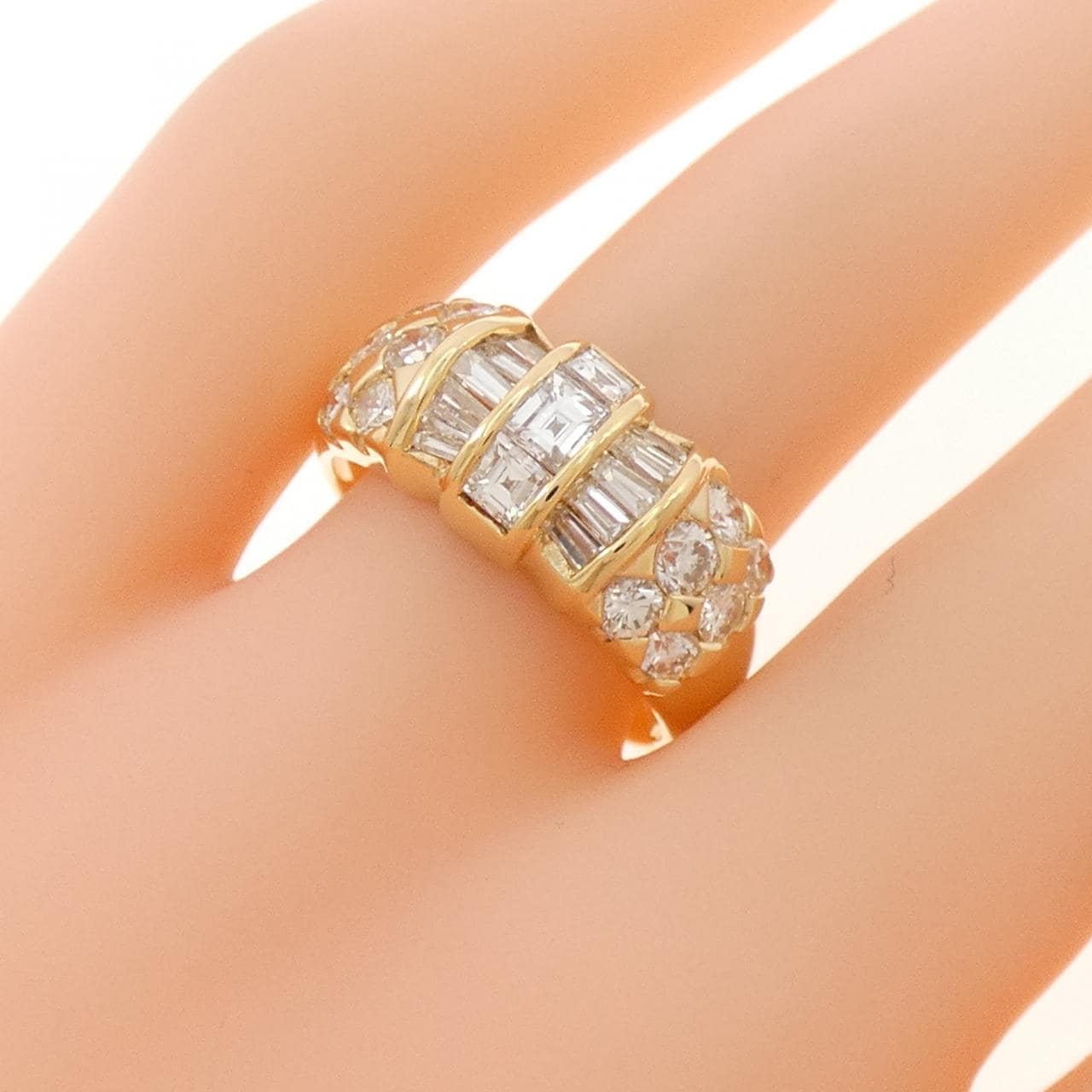 K18YG ダイヤモンド リング 1.74CT