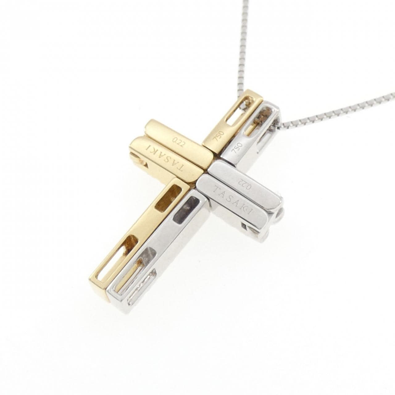 タサキ クロス ダイヤモンド ネックレス 0.44CT