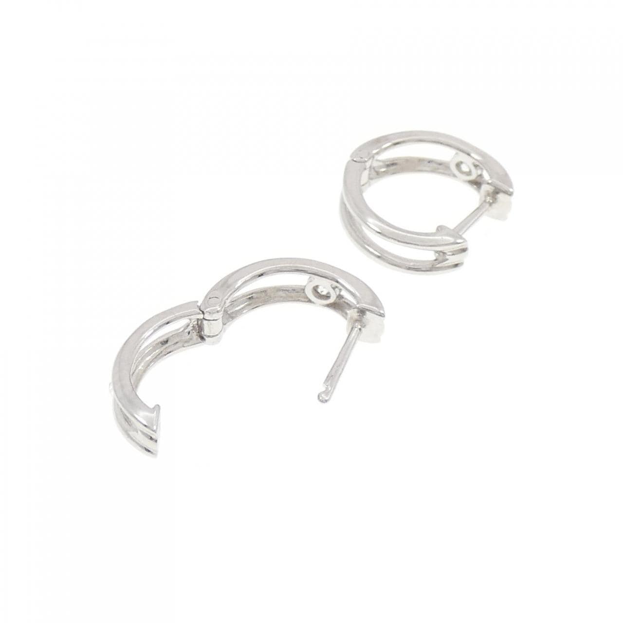 K14WG ダイヤモンド ピアス 0.10CT